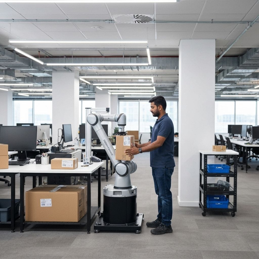 Modern office with automation technology